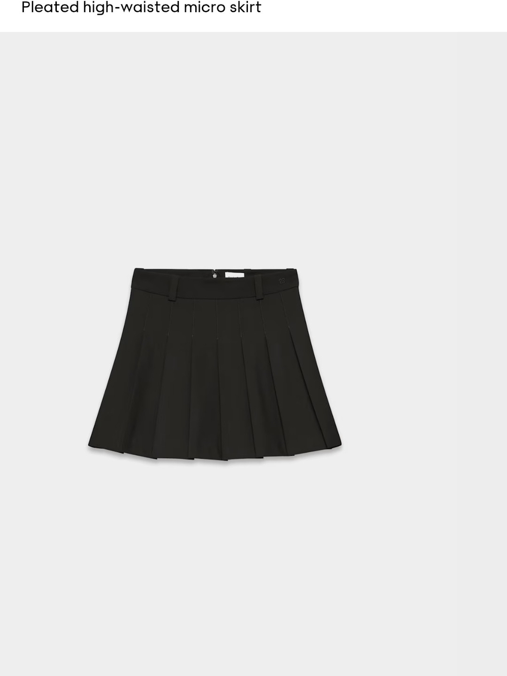 Aritzia Black Pleated High-Waisted Mini Skirt